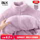 班尼路（Baleno）S&K系列外套女裝開(kāi)衫上衣服2025冬季新款舒棉絨保暖重磅時(shí)尚長(cháng)袖2 丁香紫#純色 【柔軟親膚】 L