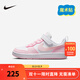 NIKE 耐克男女童休閑板鞋COURT BOROUGH魔術貼易穿脫兒童運動童鞋低幫 DV5457-105 35 【建議腳長22cm】