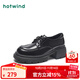 熱風(fēng)（Hotwind）【商場(chǎng)同款】樂(lè )福鞋系帶厚底增高英倫風(fēng)通勤學(xué)院風(fēng)時(shí)尚休閑鞋 01黑色 37 正碼