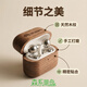 森系潮盤(pán)華為Huawei耳機華為Freeclip2夾耳式耳機保護殼創(chuàng  )意手工Freeclip2 北美胡桃木正面有LOGO送牛皮繩送橄欖油 Freeclip2