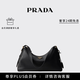 PRADA/普拉達【禮物】女士Prada Aimée大號牛皮革單肩包手提包 黑色