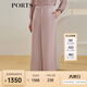 PORTS寶姿女裝 秋冬新品寬腳口休閑長(cháng)褲LL9P017LWT003 暗紫羅蘭 S (4)