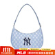 MLB韓國代購流行腋下包精美 單肩包NY 字母印花 手拎時(shí)尚包 湖藍色 禮盒包裝配送手提袋