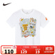 NIKE 耐克童裝印花時(shí)尚短袖T恤2025年夏季男女童柔軟舒適兒童休閑上衣
