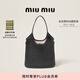 MiuMiu【禮物】繆繆女士IVY牛皮革大號托特包單肩包 黑色