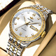 勞力士王子瑞士認證原裝新款勞力士手表男士機械表商務(wù)時(shí)尚夜光防水名牌男表 間金白面
