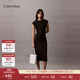 Calvin Klein高級(jí)成衣系列25夏季女士ck氣質(zhì)休閑通勤黑色顯瘦連衣裙44B012G UB1-太空黑 S