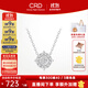 CRD克徠帝【現貨閃發(fā)】幸福羅盤(pán)鏈墜四爪群鑲鉆石項鏈吊墜送女友禮物 共約10分