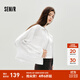 森馬（Semir）外套女秋短款蕾絲寬松蝙蝠袖棉麻立領(lǐng)2025新款甜美小清新夾克 本白10102 S