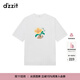 DZZIT地素短袖T恤春秋時(shí)尚通勤白色短袖印花設計感上衣女 漂白色 S
