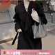 NKNG高端雙面羊毛呢大衣女2025秋冬新款韓系小個(gè)子羊毛呢外套 黑色 XS （105-115斤）