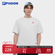 FILAFUSION斐樂(lè )潮牌情侶款針織短袖2025春夏新款涼感寬松純棉T恤男女 標準白-WT（夏季上新） L L （175/96A）