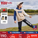 Levi's李維斯男童套裝秋冬新款兒童連帽衛衣長(cháng)褲兩件套加絨 小麥色 150 /72 【建議身高140-152cm】
