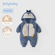 JELLYBABY【萌趣可愛(ài)長(cháng)袖連體衣】冬款中性發(fā)熱羊羔絨毛絨爬服嬰童
