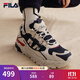 FILA 斐樂(lè )TREK女鞋老爹鞋新款休閑鞋時(shí)尚復古跑鞋運動(dòng)鞋 白蘆筍/軍禮藍-WD 38