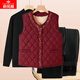 俞兆林（YUZHAOLIN）老年人冬裝女馬甲老奶奶胖媽媽加絨加厚坎肩2025新款保暖背心馬夾 FNQD9ne 酒紅【上衣】 XL  建議85-105斤