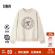 森馬（Semir）[商場(chǎng)同款]女oversize發(fā)熱抗菌2024冬季繡花抓絨上衣101724116004