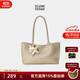 ECODAY編織托特包中號單肩手提腋下包大容量包包女生日禮物情人節送女友 香檳色