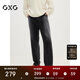 GXG男裝2024年黑色漸變設計直筒褲子黑色180/XL