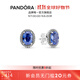 潘多拉（PANDORA）風(fēng)閃耀光環(huán)耳釘藍色女氣質(zhì)生日禮物送女友 閃耀光環(huán)耳釘 均碼