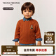 Teenie Weenie Kids小熊童裝25年新款秋冬男女寶寶簡(jiǎn)約百搭絞花毛衣 橘色 100 cm