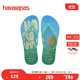havaianas哈唯納Slim Postcard巴西印花人字拖外穿女士夏天涼拖鞋 0121-米色 37-38
