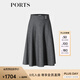 PORTS女裝2025秋季新款灰色挺括質(zhì)感傘擺半裙ALQ9S005WWQ041 高級灰 6
