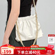 蔻一（Cnoles）三背流浪包女士2025最新輕奢侈品款單肩小斜挎包女生白色水桶包