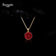 Eternelle法國永恒鎏金圓舞項鏈女時(shí)髦輕奢設計感鎖骨鏈生日禮物 魅力紅