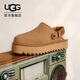 UGG秋季女士休閑舒適純色厚底魔術(shù)貼束帶懶人鞋包頭鞋 1166734 CHE | 栗色 36