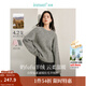 茵曼（INMAN）2025秋冬女裝新款法式手工拉毛時(shí)尚釘珠羊毛衫圓領(lǐng)寬松百搭毛衣 灰色 M