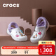 卡駱馳（CROCS）秋冬新品休閑鞋秋冬洞洞鞋貝雅暖絨暖棉|206633 白/淡紫 -577(建議買(mǎi)大一碼) 37 /38(230mm)