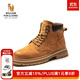 William fox&sons威廉?？怂鼓行瑥凸欧疵嫫そq真皮皮革高幫加絨保暖防寒馬丁靴男士 棕色 單層 40