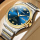 勞力士王子瑞士男士手表全自動(dòng)機械表高端防水進(jìn)口簡(jiǎn)約十大名牌新款2025男表 R3195間金藍面-官方標配 原裝進(jìn)口 41mm 直徑