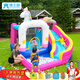 博士豚 充氣城堡室外大型戶(hù)外兒童玩具跳床滑梯攀巖家用小型游樂(lè )場(chǎng) 63103-彩虹獨角獸( 可玩水款 )