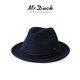 Mr DUCK澳洲超細100%羊毛氈帽冬季帽子男保暖英倫紳士禮帽大帽檐專(zhuān)柜品質(zhì) MW206219-小邊深遂藍（100%超細羊毛） M（適合56-58cm頭圍）