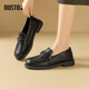 dusto大東樂(lè )福鞋女鞋秋季新款簡(jiǎn)約方跟中跟圓頭Q0202 黑色 36