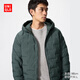 優(yōu)衣庫莫雷加德同款男裝女裝PUFFTECH空氣棉服連帽外套夾克478268 478268/59墨綠色 L