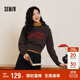 森馬（Semir）毛衣女短款蝴蝶結少女感2025春季圓領(lǐng)正肩套頭衫顯瘦109125107005