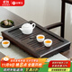 金鑲玉 茶盤(pán)茶托 實(shí)木茶盤(pán)茶具托盤(pán)抽屜式茶海茶臺茶具配件 檀木小琴臺