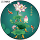 荷花鯉魚(yú)圖衛生間蓮花貼畫(huà)灶臺廚房廁所凈穢荷花圖玄關(guān)自貼九魚(yú)圖 荷花凈穢18-(圓形) 圓形直徑20厘米