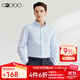G2000【速干】G2000男裝SS24商場(chǎng)新款速干排汗吸濕防靜電格紋長(cháng)袖襯衫 速干防皺-粉藍色格子時(shí)尚 M /05