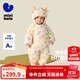 迷你巴拉巴拉【三防】巴拉羽絨連體衣嬰兒衣服寶寶萌趣爬服加厚2025新款 黃紅色調00336-小鹿黃 【防水防油污】 80 cm 【充絨量70.9g】