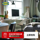 宜家（IKEA）LAGKAPTEN拉格開(kāi)普2米寫(xiě)字桌長(cháng)條桌雙人長(cháng)書(shū)桌家用電腦桌 2抽屜柜+1支腿白色