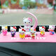 LZJV汽車(chē)太陽(yáng)能搖頭擺件HelloKitty卡通女車(chē)載高檔中控臺車(chē)內裝飾用品 粉月亮KT+KT粉墊+居家6只