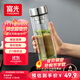 富光玻璃杯雙層 帶茶隔大容量隔熱茶杯高檔商務(wù)泡茶車(chē)載水杯透明杯子