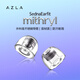 AZLA【Mithryl】創(chuàng  )新不銹鋼導管液態(tài)LSR硅膠入耳式耳機耳塞套舒適防滑耳帽 適用4.5-6mm直徑的耳機隔音 透明 MS一對裝（11.9mm）