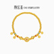 潮宏基臻金八寶羅盤(pán)古法黃金手鏈女足金手串圓珠手飾送女友生日禮物TK J 臻金八寶羅盤(pán)手鏈 12.85g