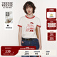 Teenie Weenie小熊短袖T恤女2025年夏季新款活力撞色印花圓領(lǐng)T恤上衣女 象牙白 L