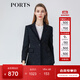 PORTS寶姿女裝春夏女裝長(cháng)袖長(cháng)夾克LM8J025MFF064 黑色條紋 M (6)